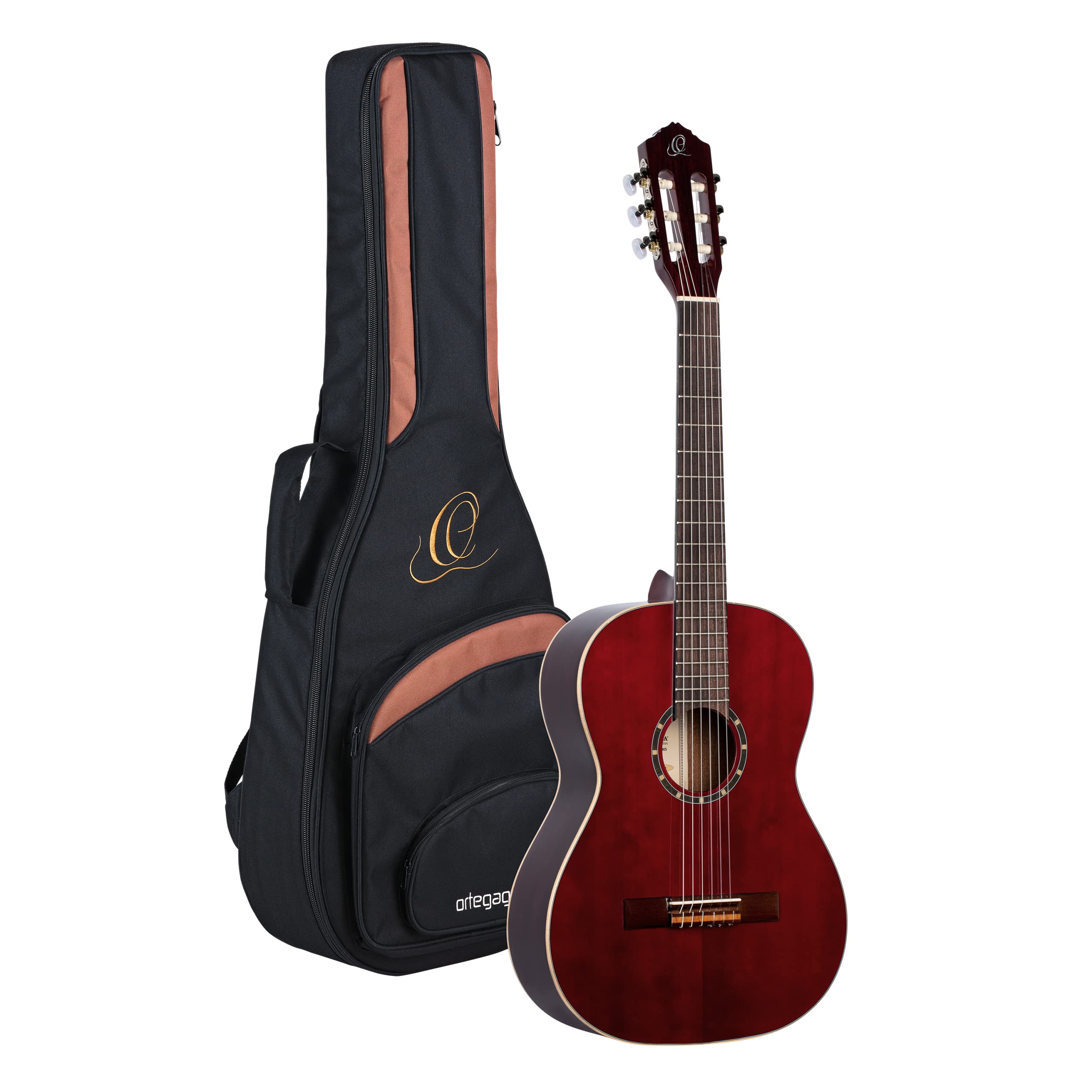 ortega-guitars-r121-7-8wr-chitarra-classica-7-8-rossa-abete-mogano-con-gig-bag image 1