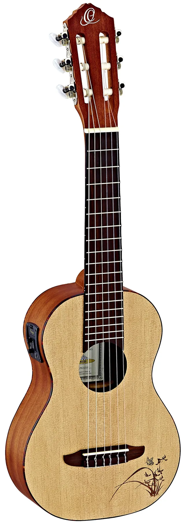 ortega-rgl5e-guitarlele-mini-travel-con-preamp-naturale image 1