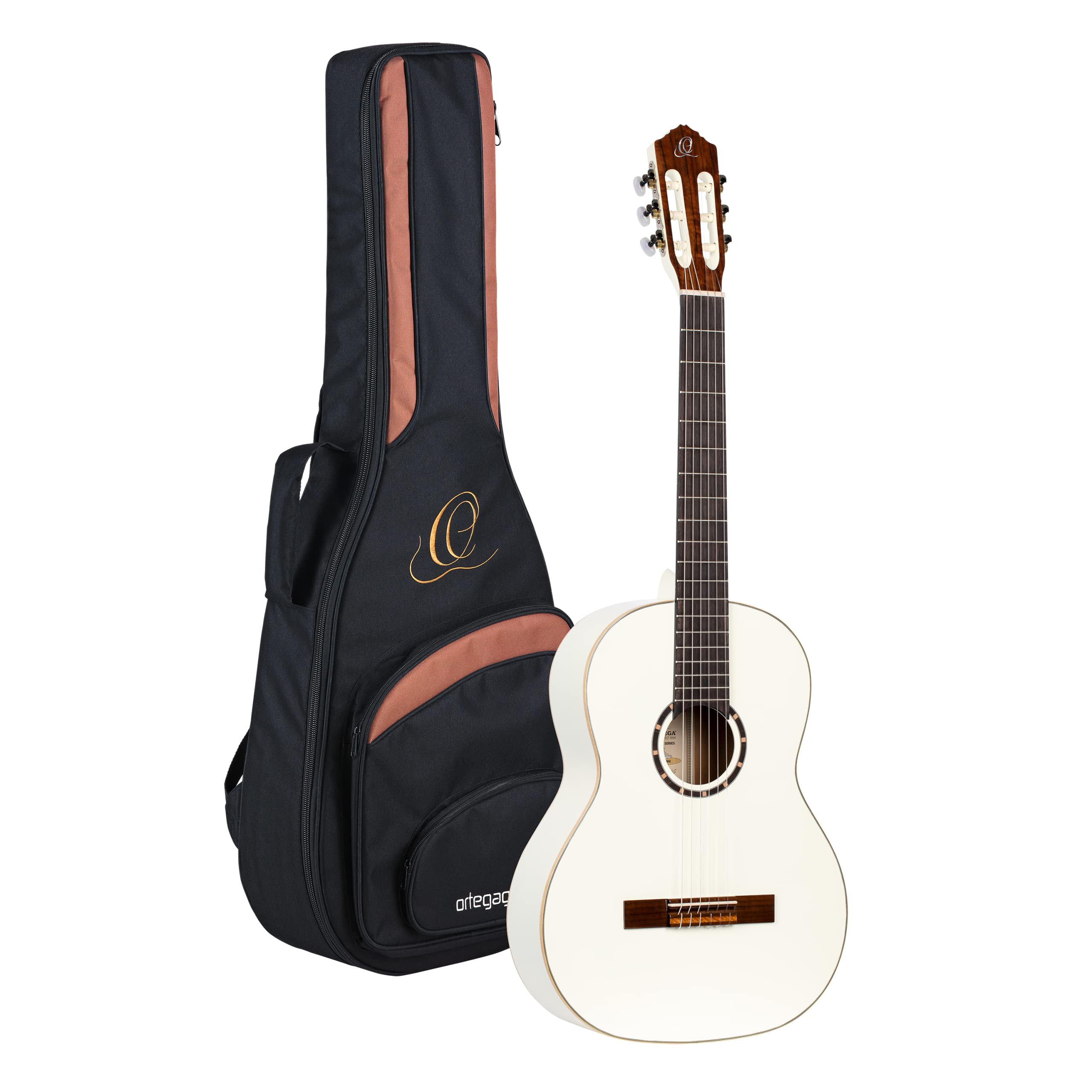 ortega-guitars-r121wh-family-series-chitarra-classica-4-4-bianca-con-gig-bag image 1