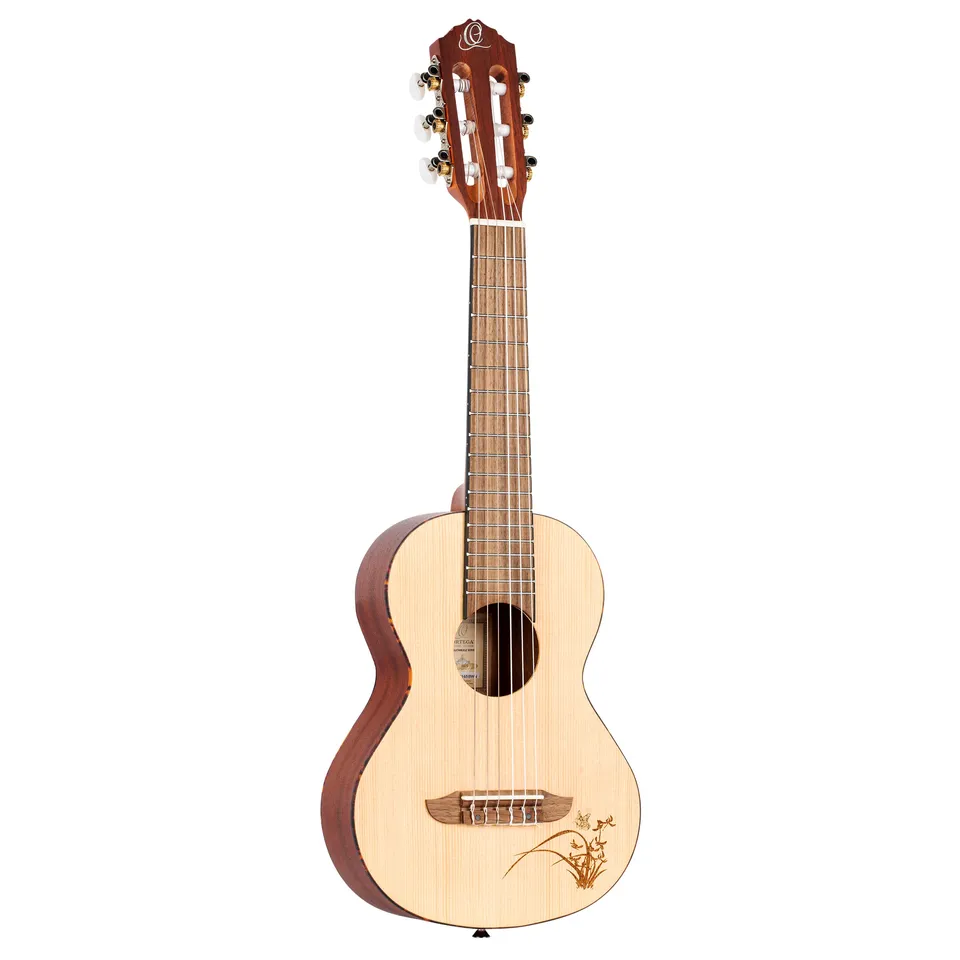 ortega-guitars-rgl5-mini-travel-guitarlele-6-corde-top-abete-laser image 1