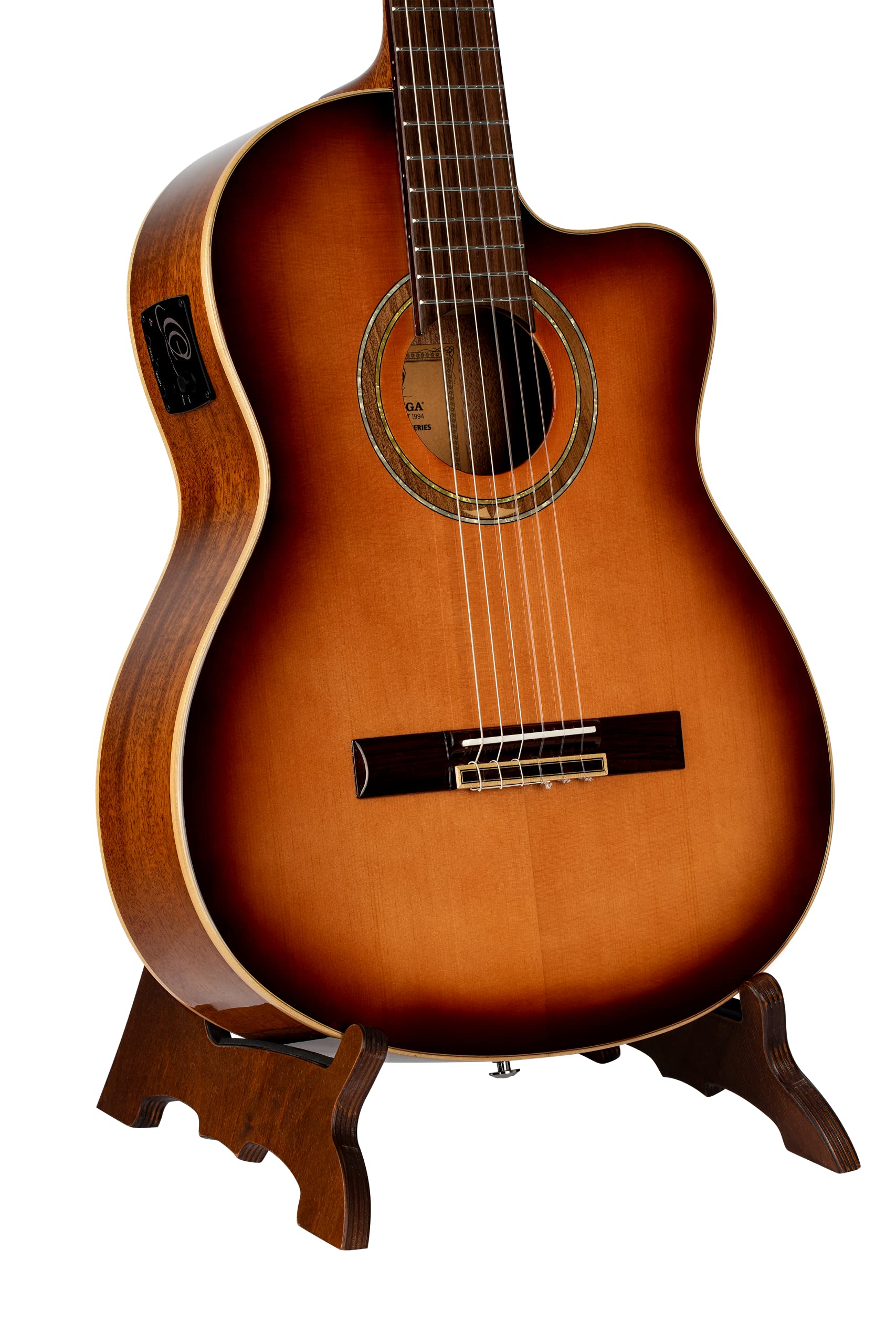 ortega-guitars-owgs-1-supporto-per-chitarra-in-legno-di-mogano-marrone image 2