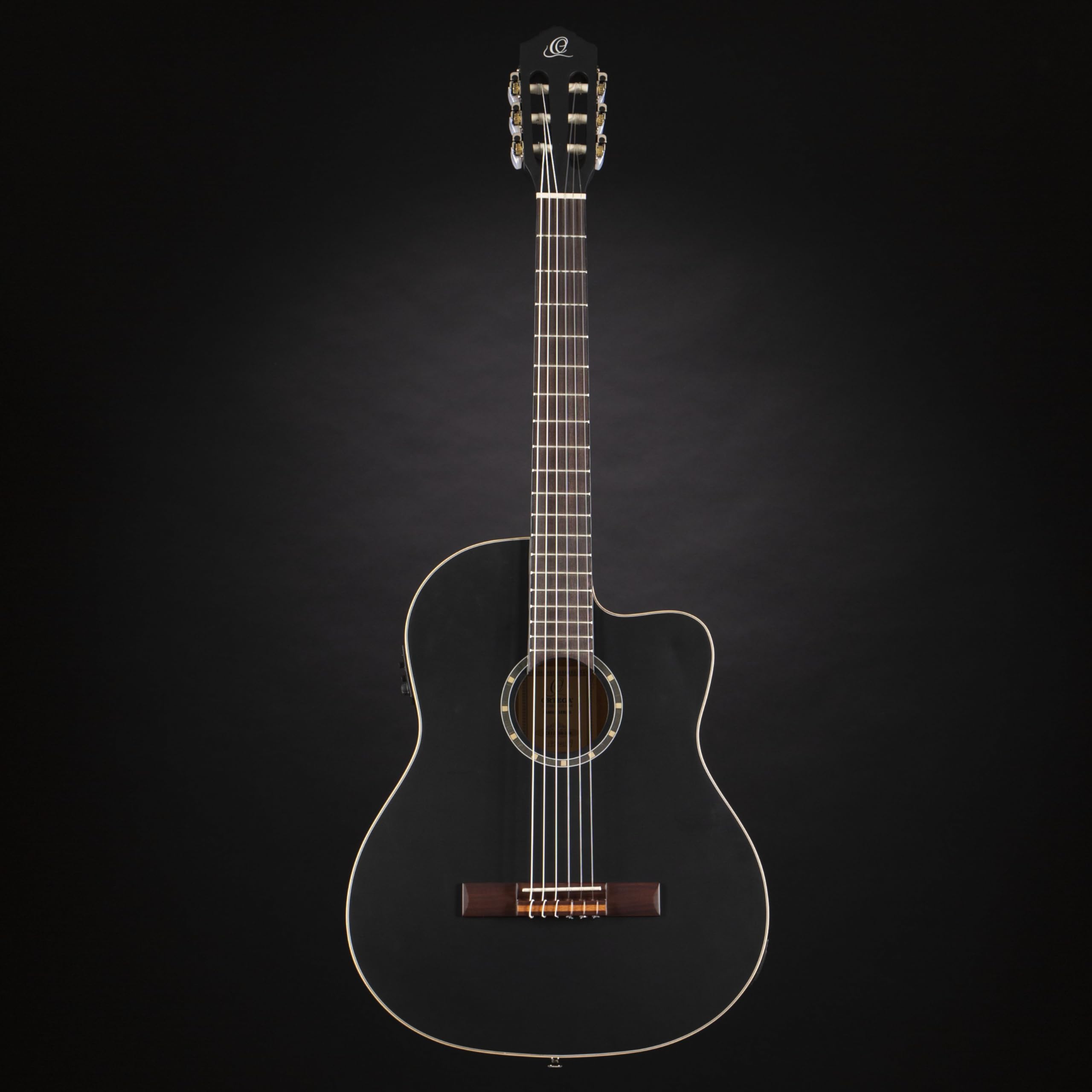 ortega-guitars-rce125sn-sbk-chitarra-classica-thinline-elettro-acustica-slim-nec image 2