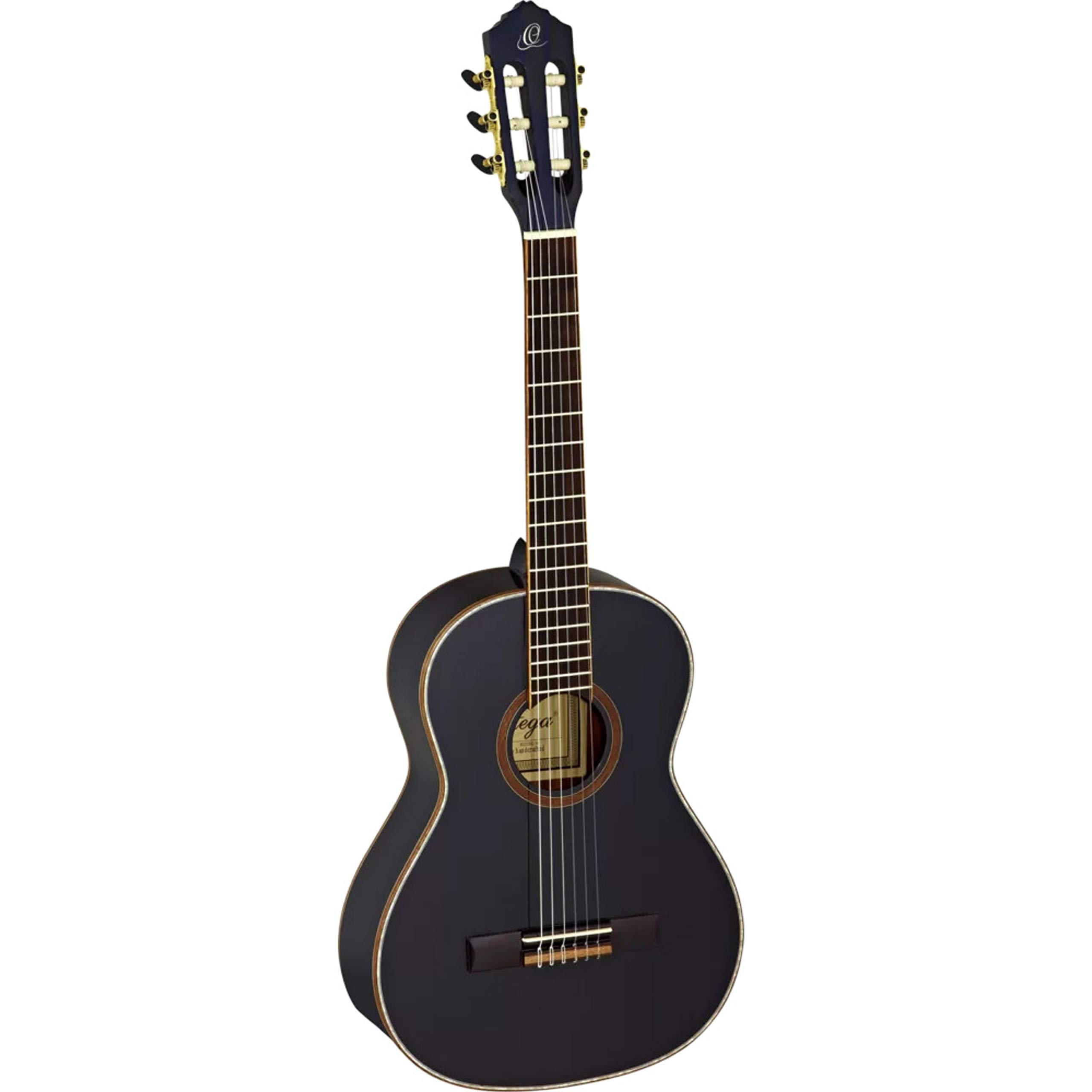 ortega-guitars-r221bk-3-4-chitarra-classica-concerto-3-4-nera-mogano-abete-con-g image 1