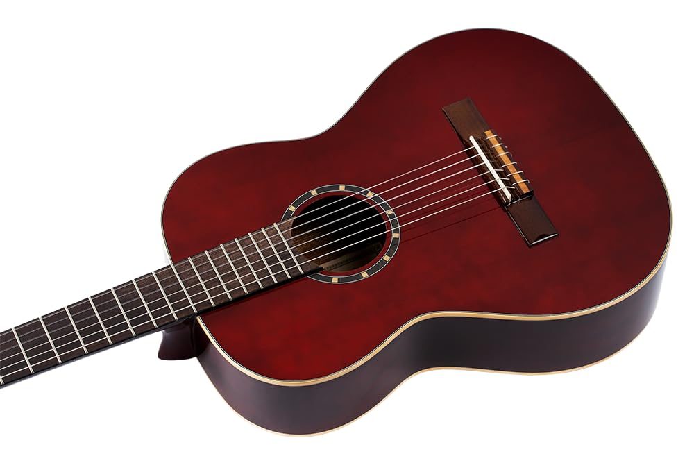 ortega-guitars-r121-7-8wr-chitarra-classica-7-8-rossa-abete-mogano-con-gig-bag image 3