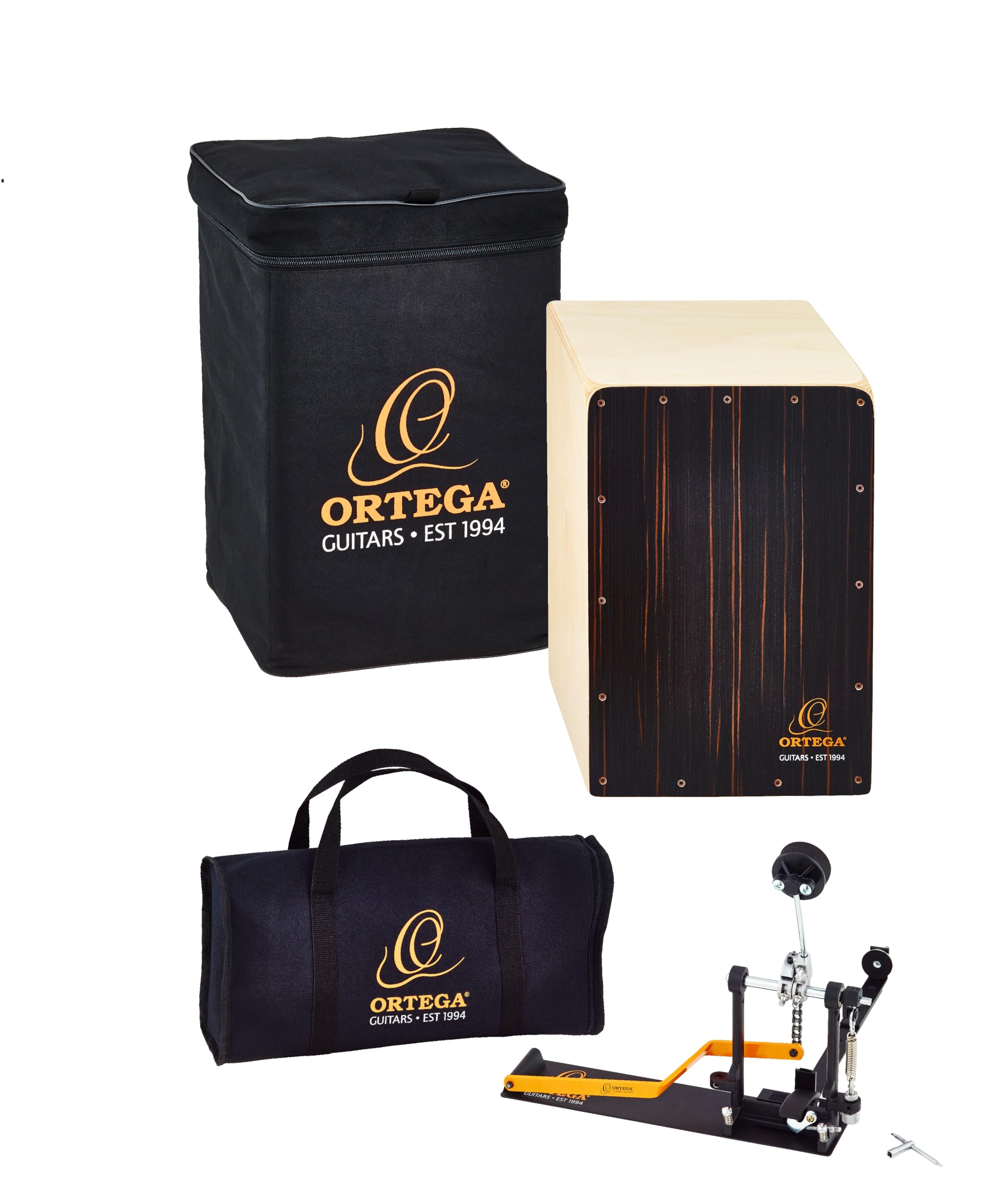 ortega-guitars-ostbcj-bu-stomp-box-cajon-bundle-con-pedale-amara-e-betulla-balti image 1