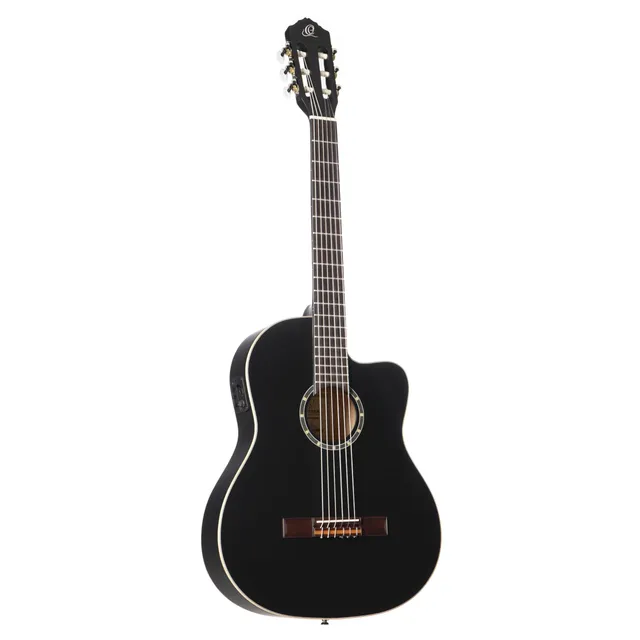 ortega-guitars-rce125sn-sbk-chitarra-classica-thinline-elettro-acustica-slim-nec image 1