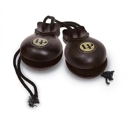 latin-percussion-double-castanets-ebony-handheld-nacchere-doppie image 1
