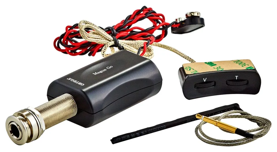 ortega-guitars-magusukego-set-preamplificatore-ukulele-con-jack-e-4-barrette-pie image 1
