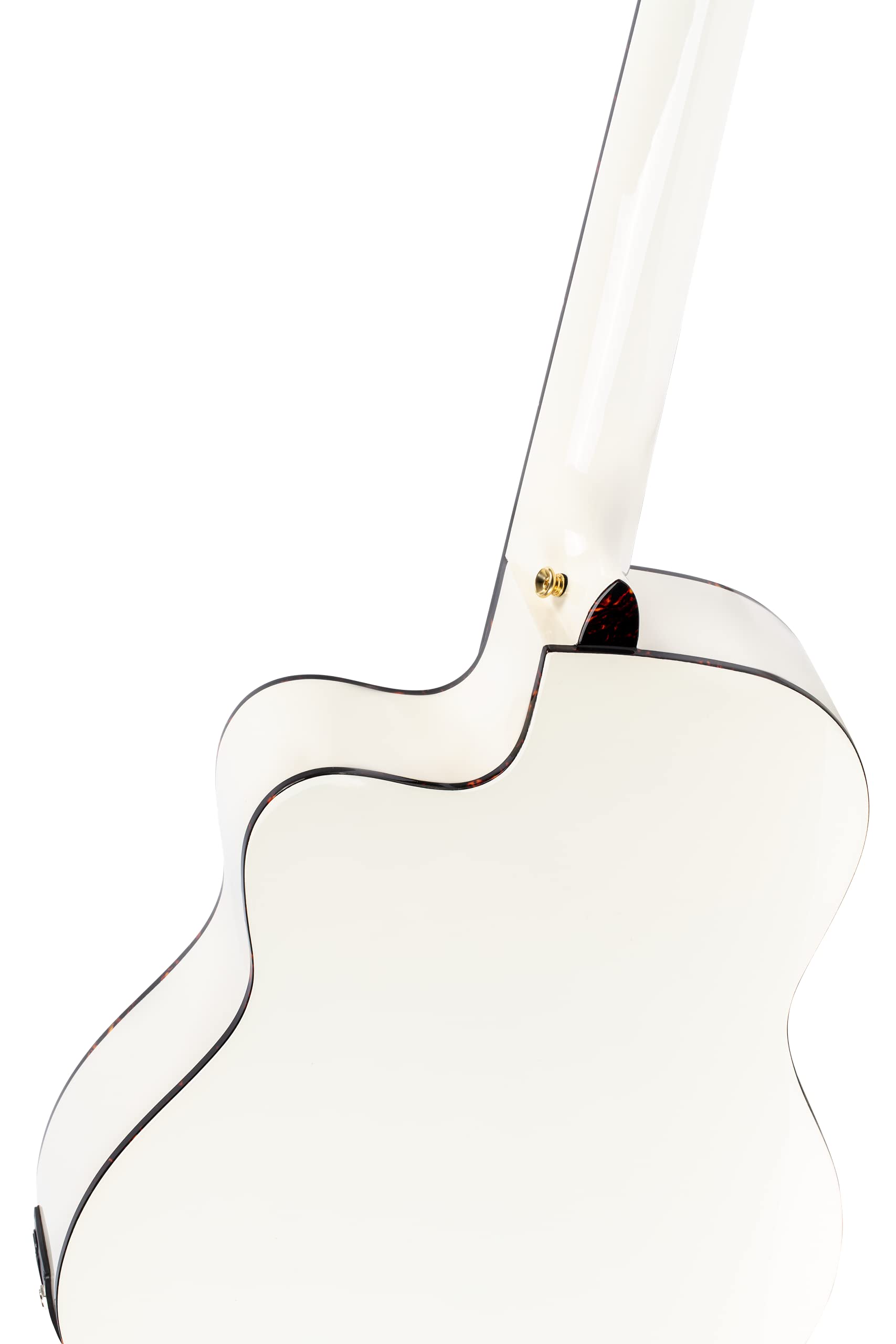 ortega-guitars-rce145wh-chitarra-classica-elettrificata-4-4-cutaway-bianca image 7