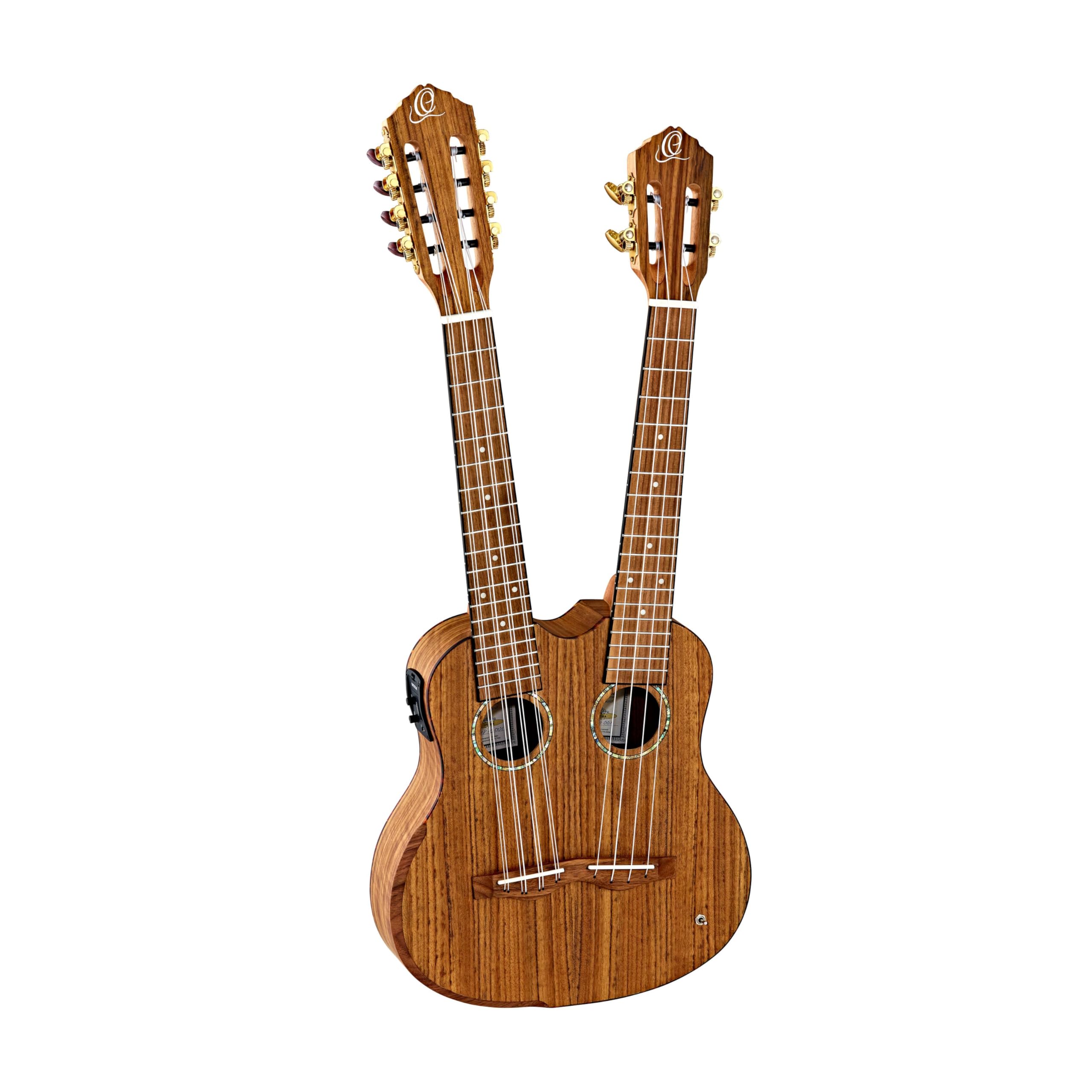 ortega-guitars-hydra-ukulele-double-neck-elettro-acustico-8-corde-tenor-tenor-cu image 1