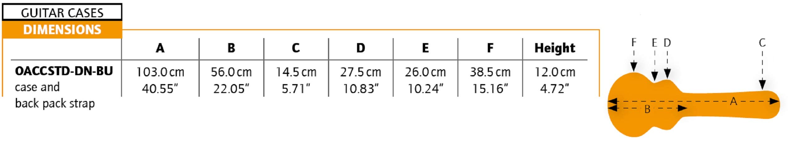 ortega-guitars-economy-oaccstd-dn-bu-custodia-dreadnought-nera-tracolla-zaino image 5