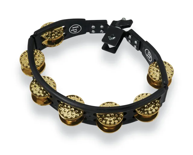 latin-percussion-cyclops-mounted-tambourine-dimpled-brass image 1