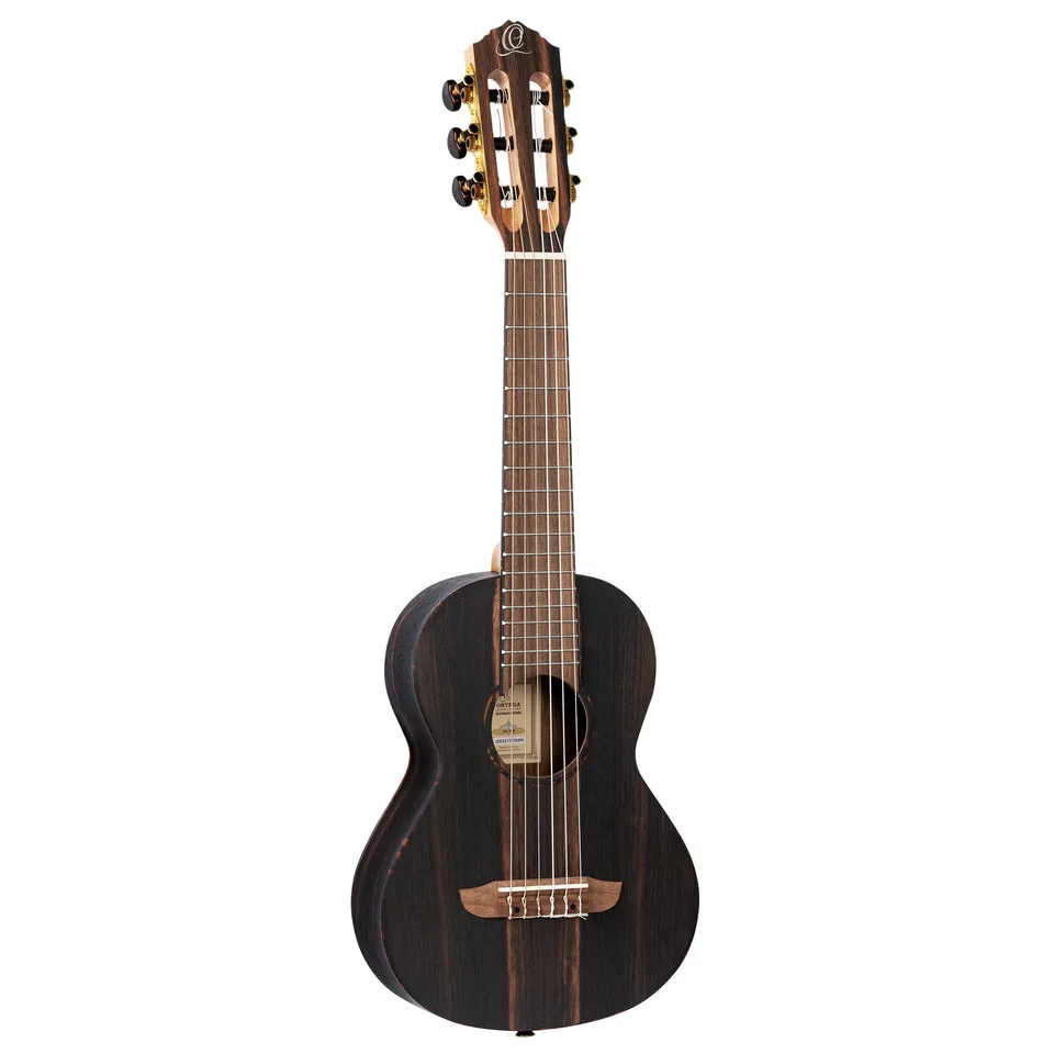 ortega-guitars-guitarlele-rgl5eb-travel-guitar-6-corde-ebano-e-mogano-serie-mini image 1