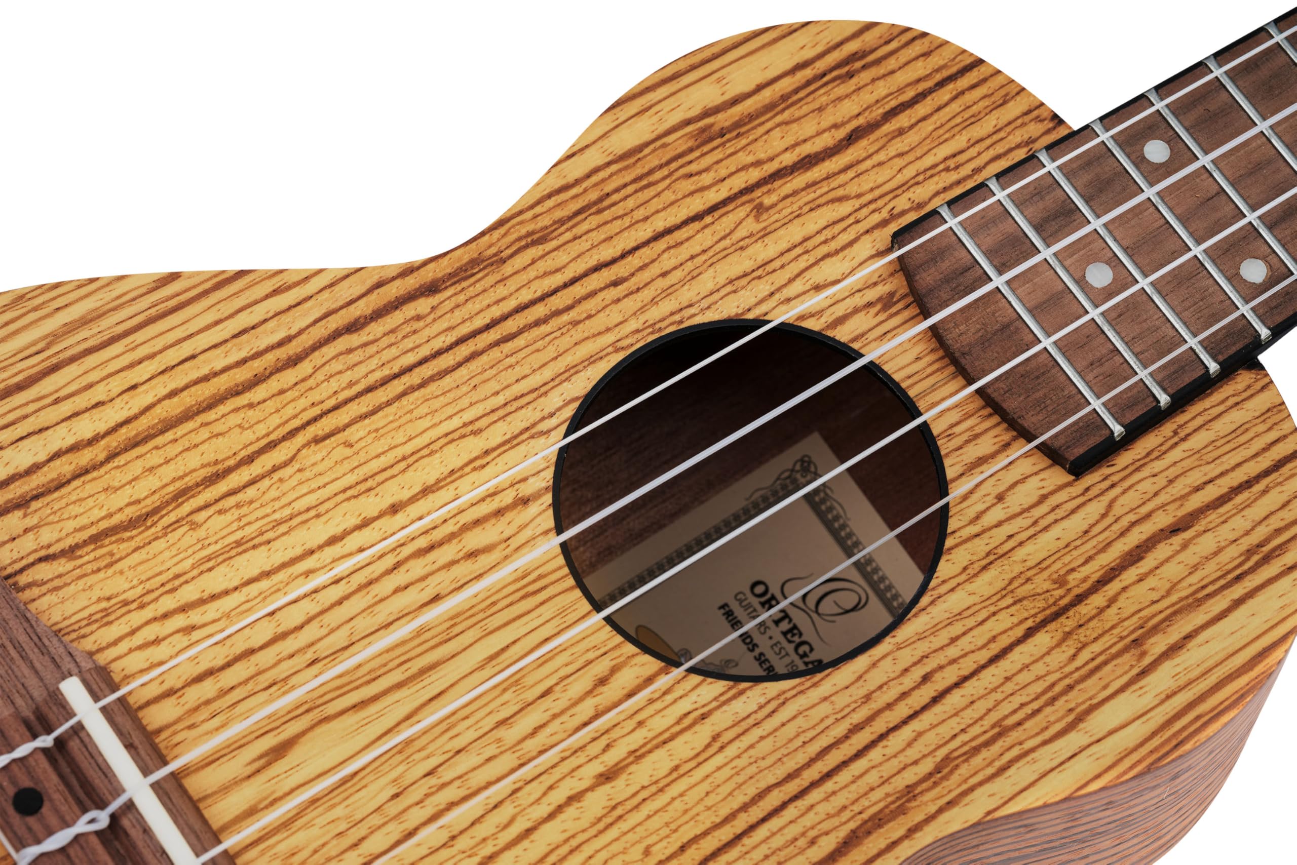 ortega-guitars-rfu10z-ukulele-soprano-zebrawood-natural-timber-series-con-borsa image 5
