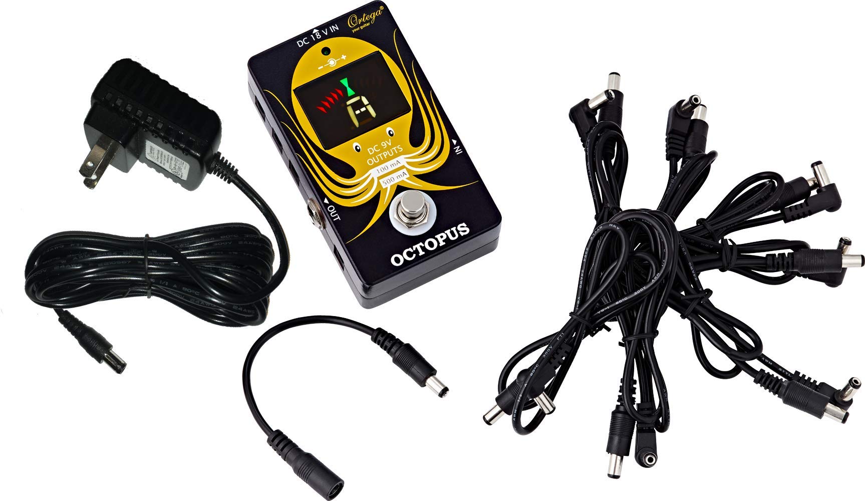 ortega-octopus-alimentatore-pedali-power-plant-8-uscite-con-cavi image 3