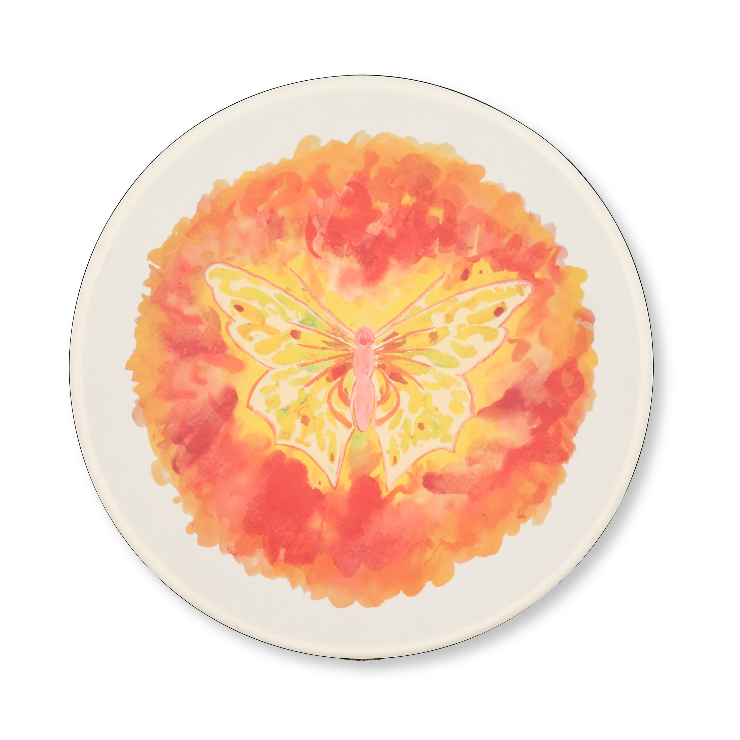 latin-percussion-sound-vibrations-frame-drum-16-orange-butterfly image 2