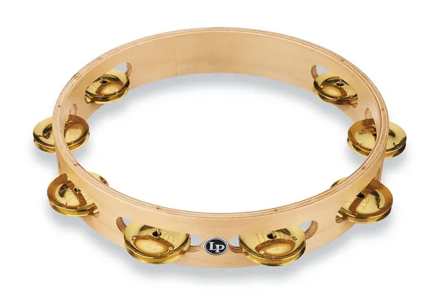 latin-percussion-pro-10-tambourine-single-row-brass image 1