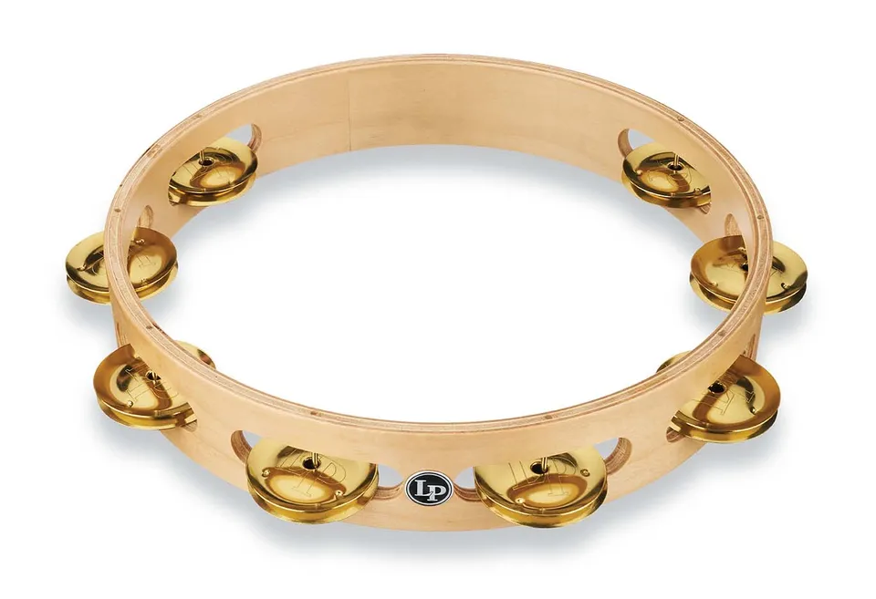 latin-percussion-pro-10-tambourine-single-row-brass image 1