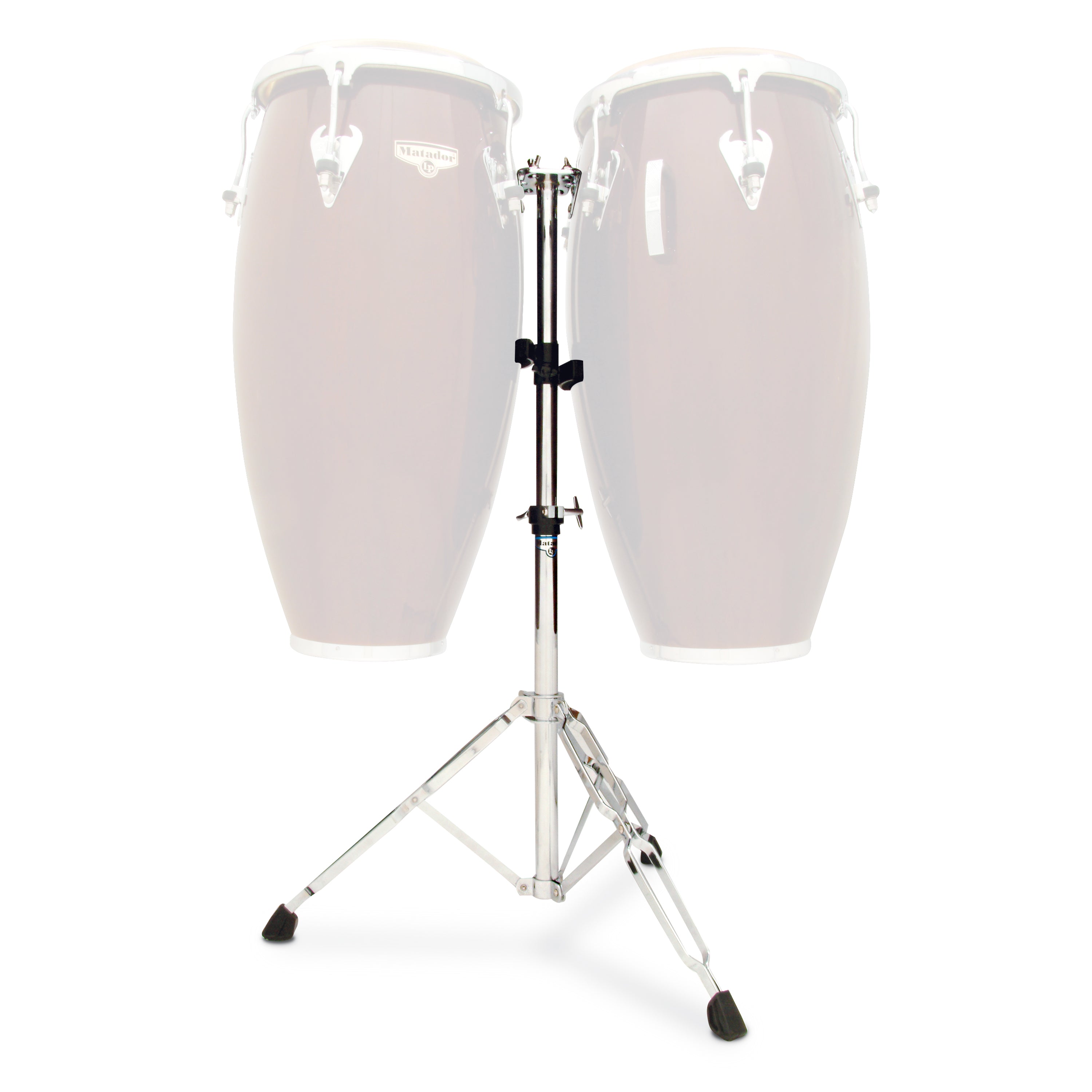 latin-percussion-matador-supporto-doppio-per-conga-regolabile-cromato image 1