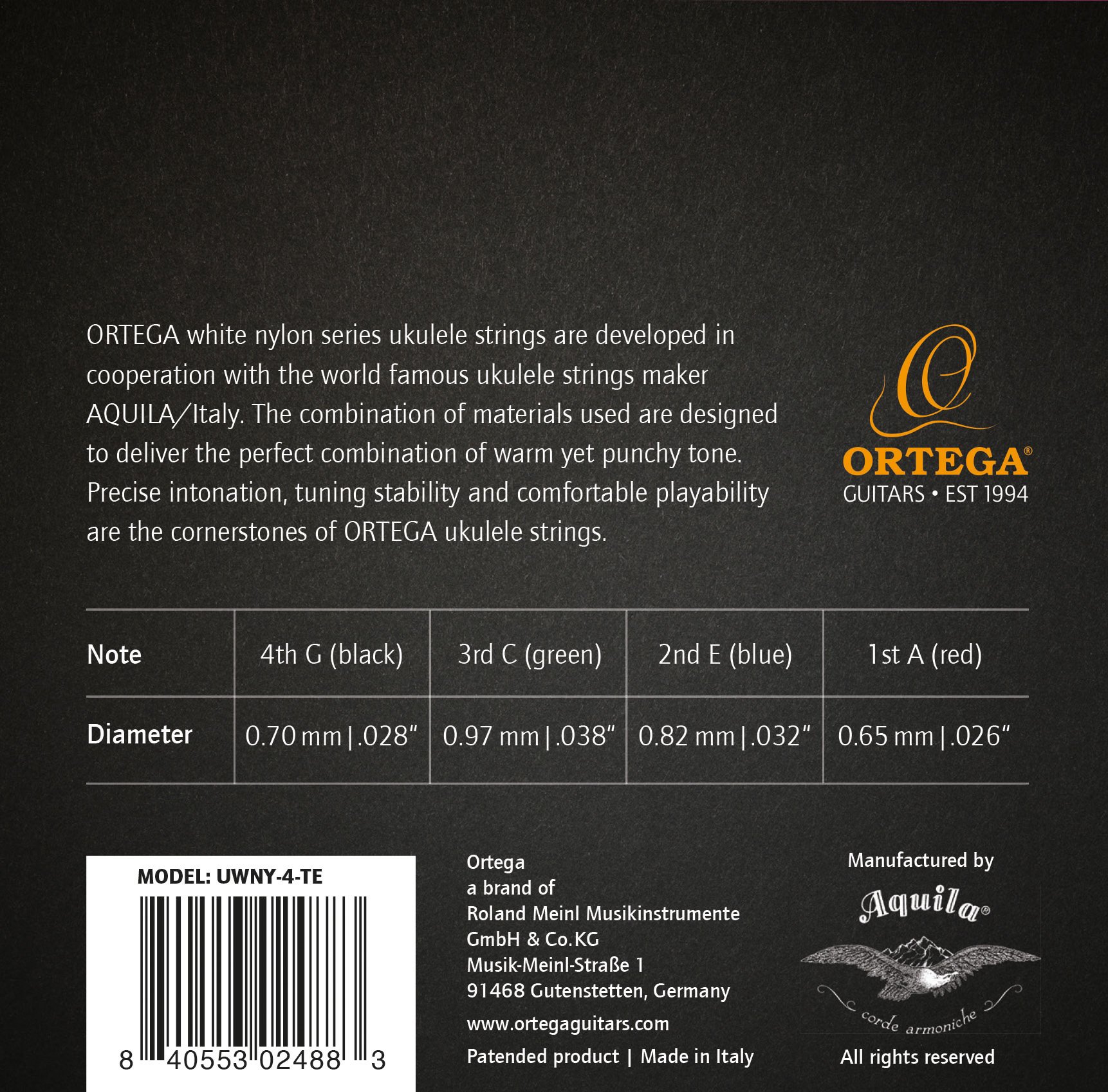 ortega-uwny-4-te-corde-ukulele-tenore-nylon-con-aquila image 4