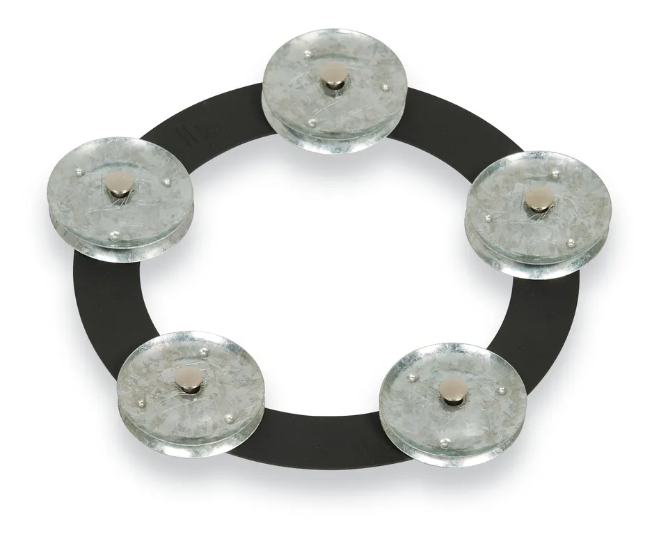 latin-percussion-tambo-ring-6-nero-con-jingle-in-acciaio image 1
