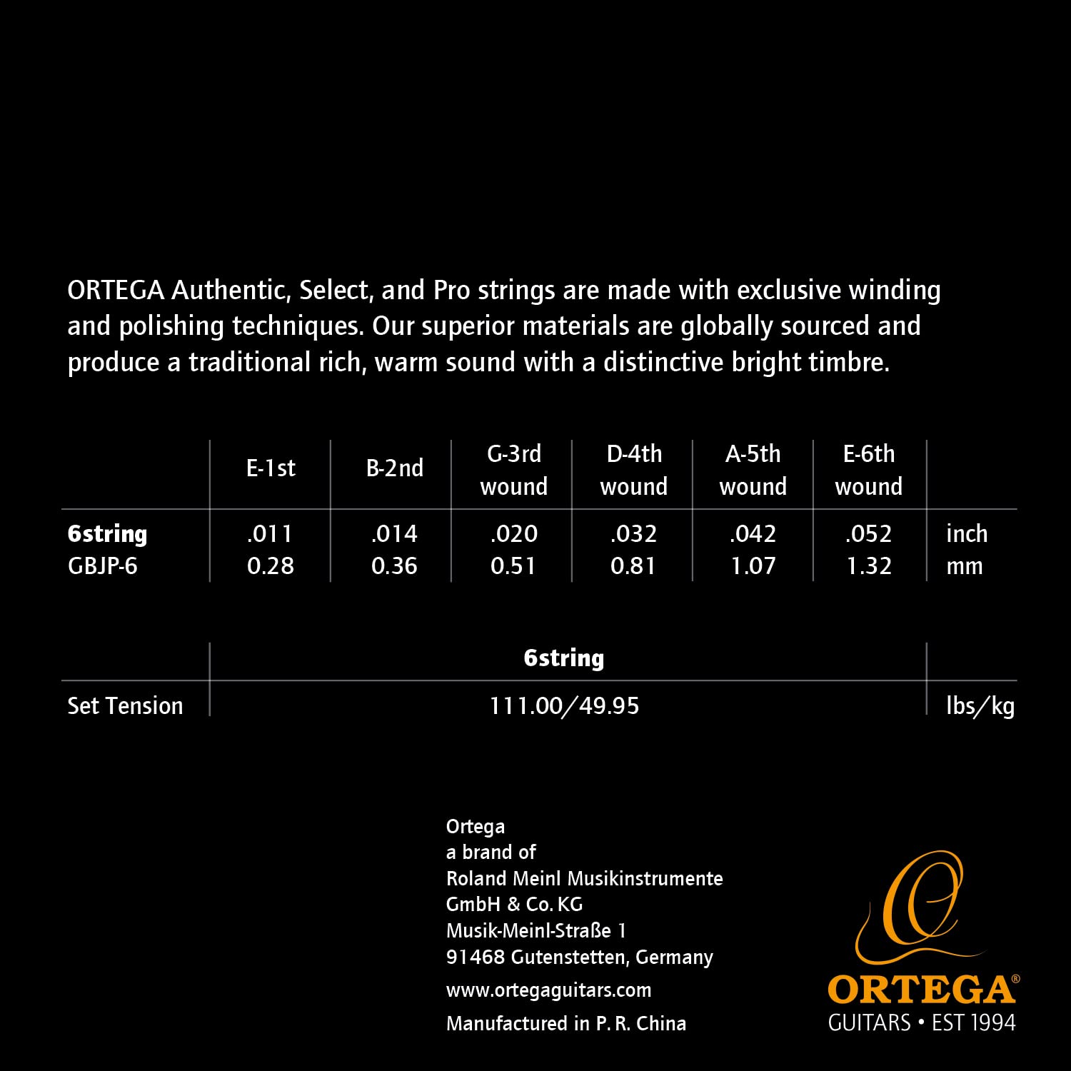 ortega-guitars-set-corde-6-corde-nylon-classica-rivestimento-antiruggine image 4