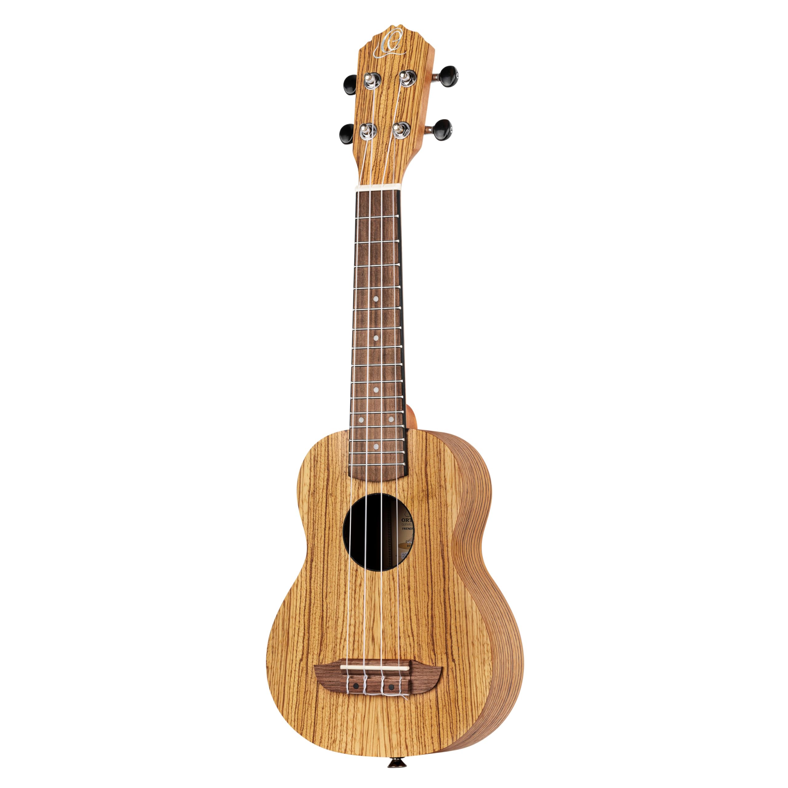 ortega-guitars-rfu10z-ukulele-soprano-zebrawood-natural-timber-series-con-borsa image 3