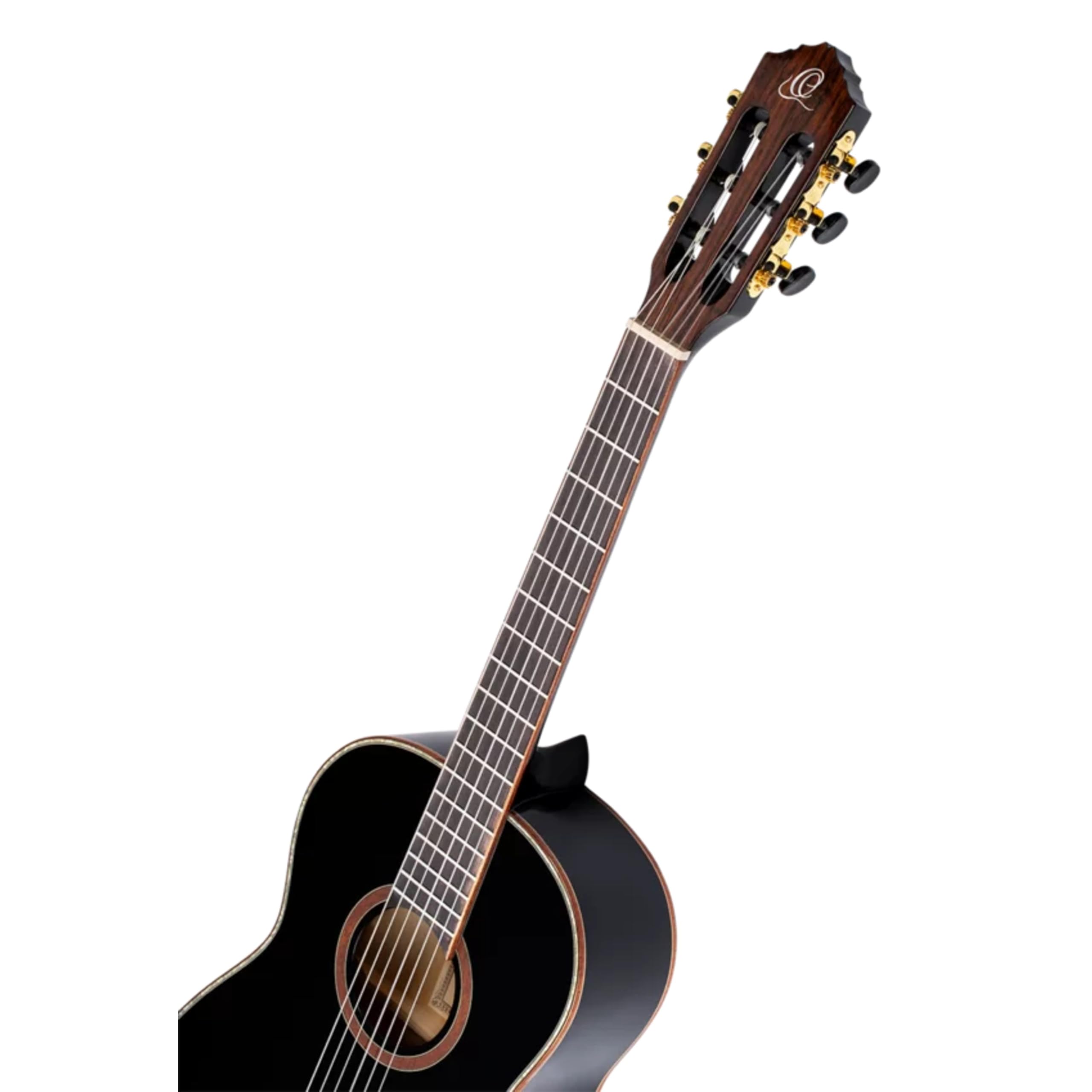 ortega-guitars-r221bk-3-4-chitarra-classica-concerto-3-4-nera-mogano-abete-con-g image 8