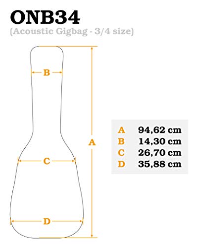 ortega-guitars-onb34-custodia-nera-per-chitarra-classica-3-4-in-nylon-imbottita image 5