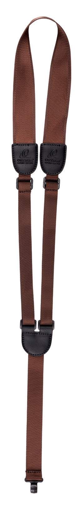 ortega-guitars-ogshk-br-tracolla-nylon-buca-per-chitarra-basso-acustico-marrone image 1