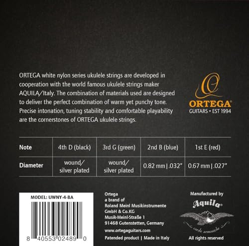 ortega-uwny-4-ba-corde-per-ukulele-baritono-nylon-aquila-accordatura-re image 7