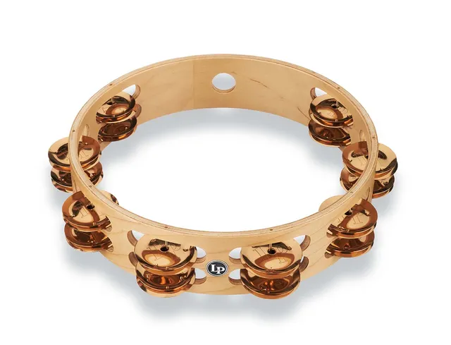 latin-percussion-pro-tamburello-10-doppia-fila-bronzo image 1