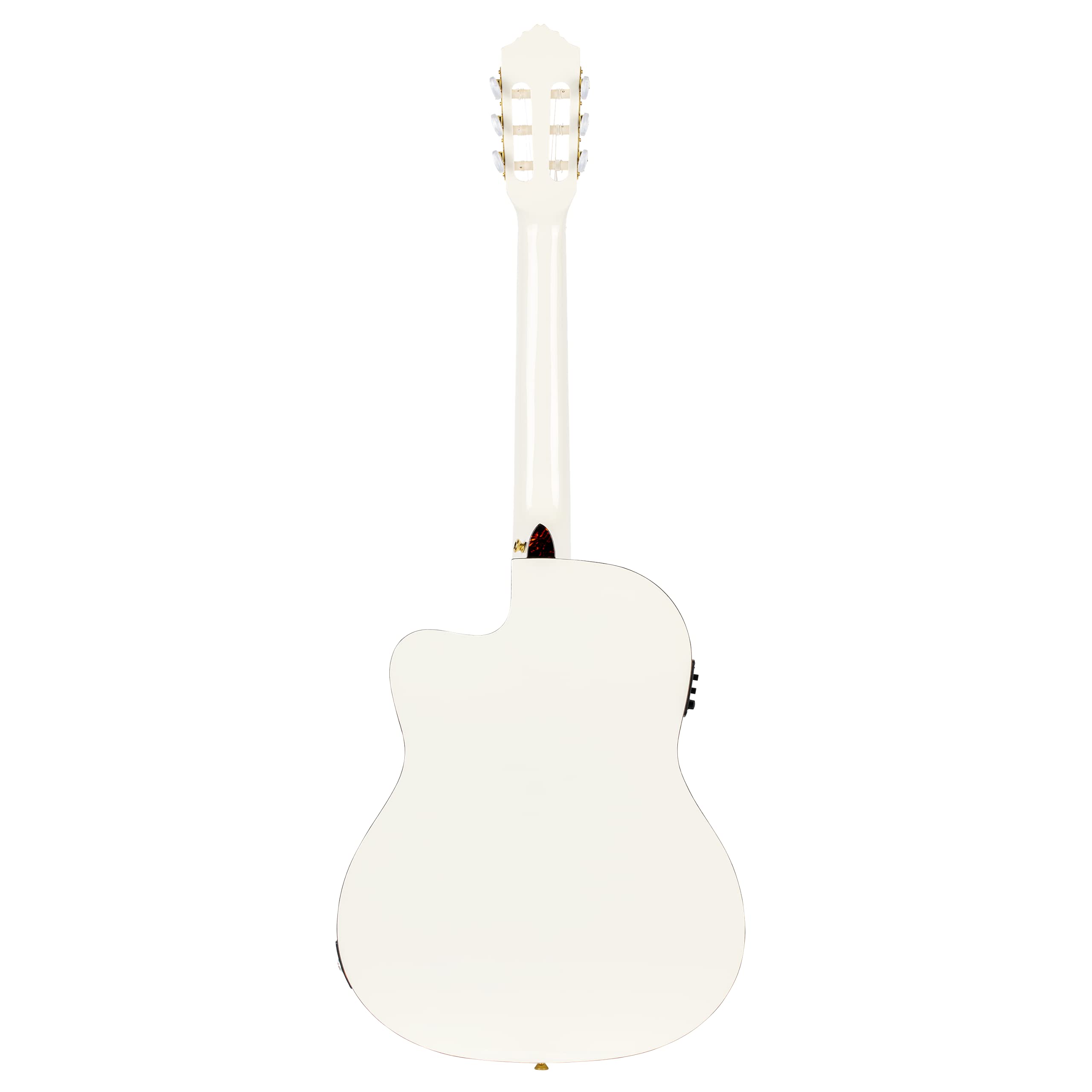 ortega-guitars-rce145wh-chitarra-classica-elettrificata-4-4-cutaway-bianca image 4