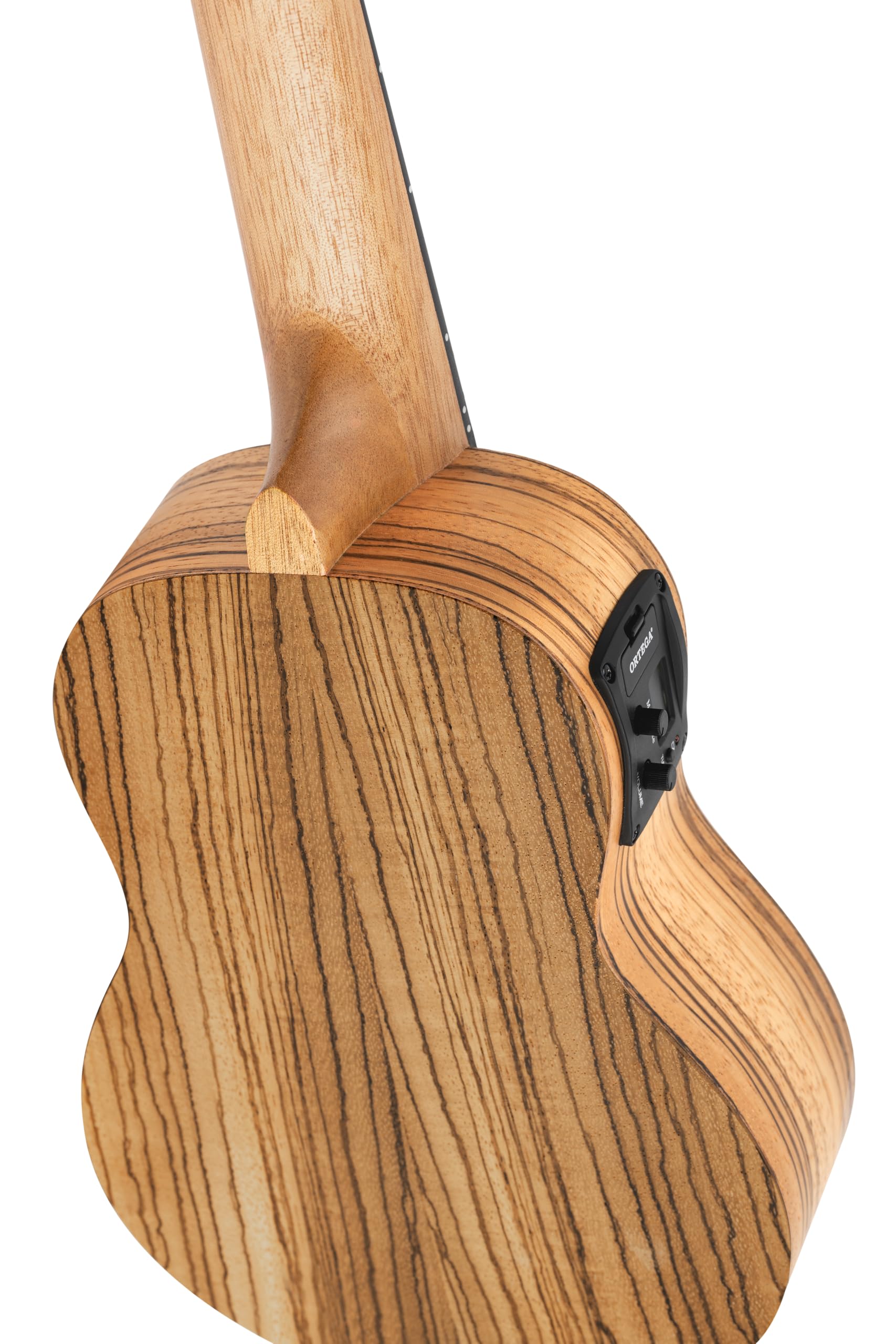 ortega-guitars-rfu10ze-ukulele-soprano-elettro-acustico-timber-series-zebrawood- image 6