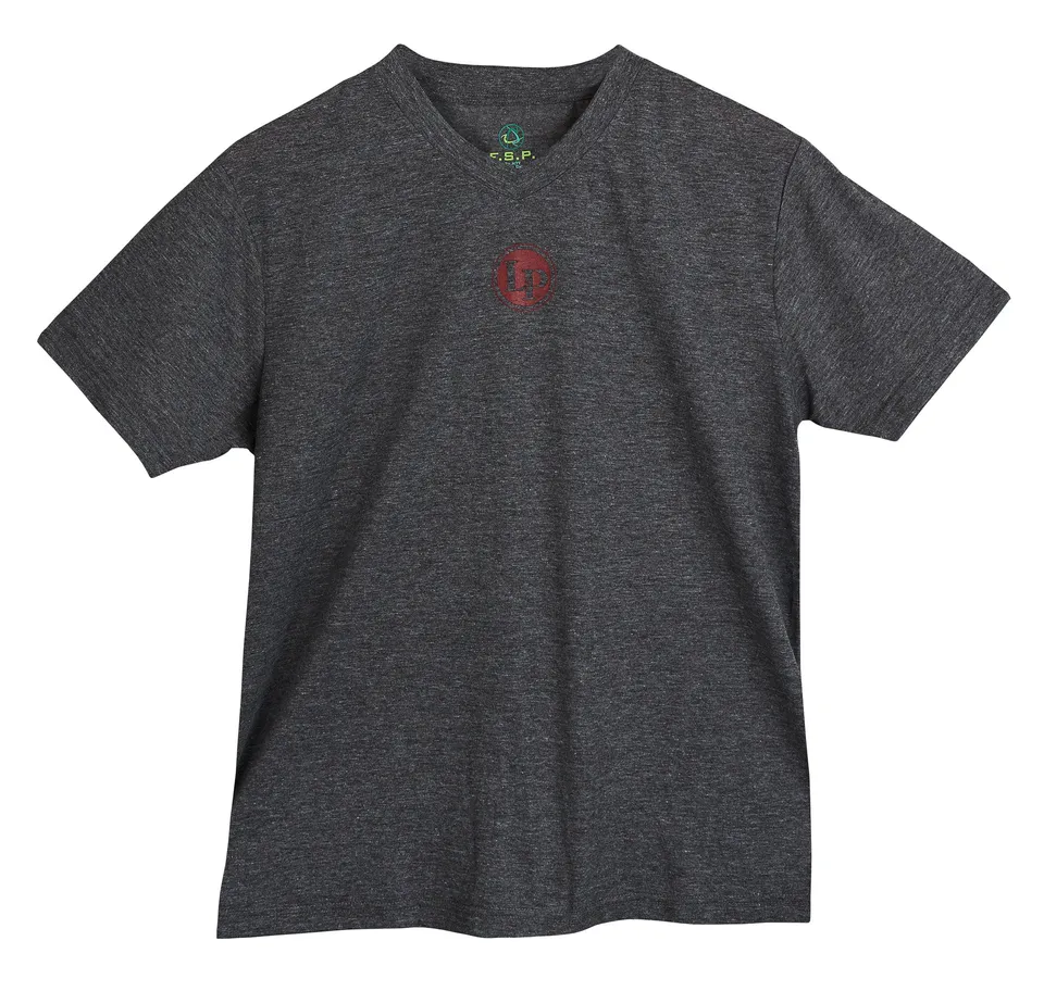 latin-percussion-maglietta-donna-scollo-a-v-grigio-charcoal-we-are-rhythm image 1