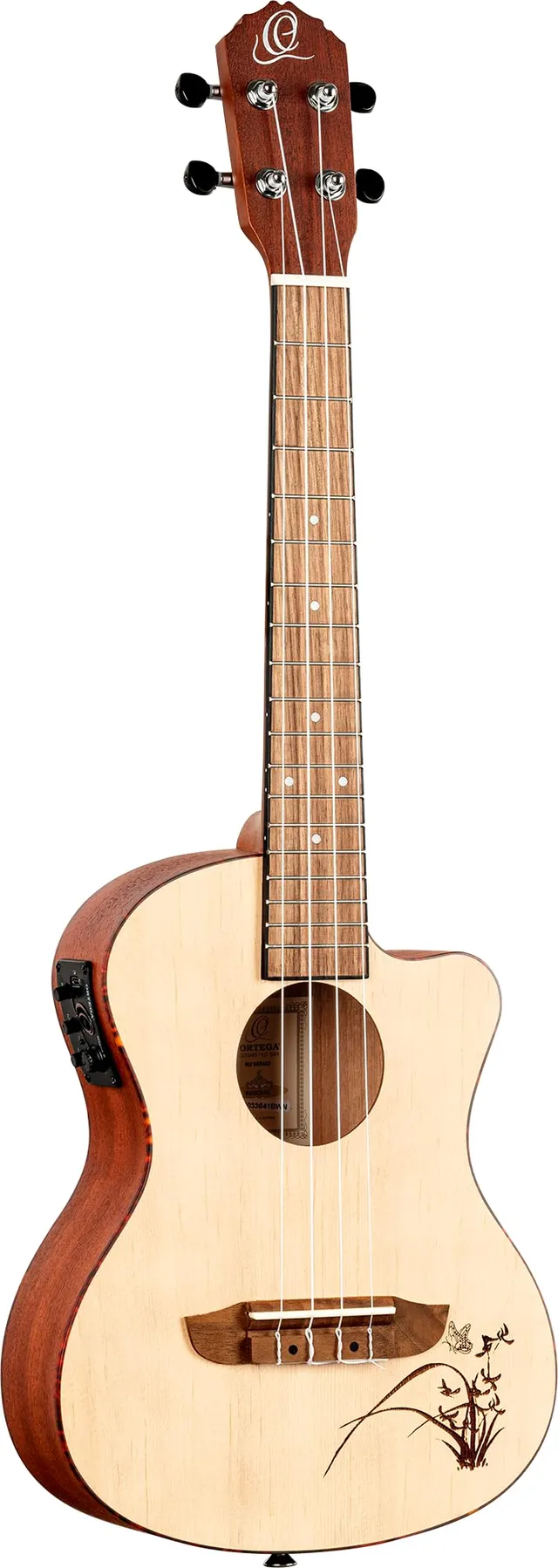 ortega-guitars-ru5ce-te-ukulele-tenore-elettrificato-abete-sapele-naturale image 1