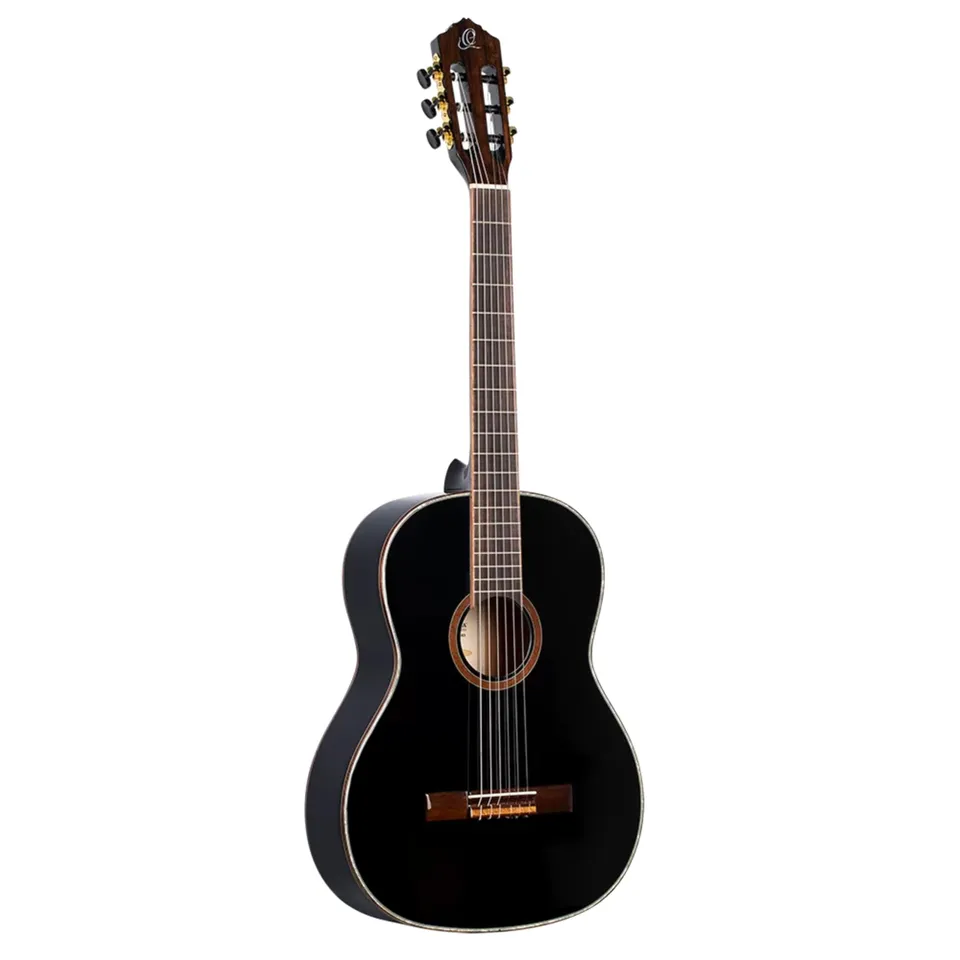 ortega-guitars-r221snbk-chitarra-classica-4-4-slim-neck-nera-con-gig-bag image 1