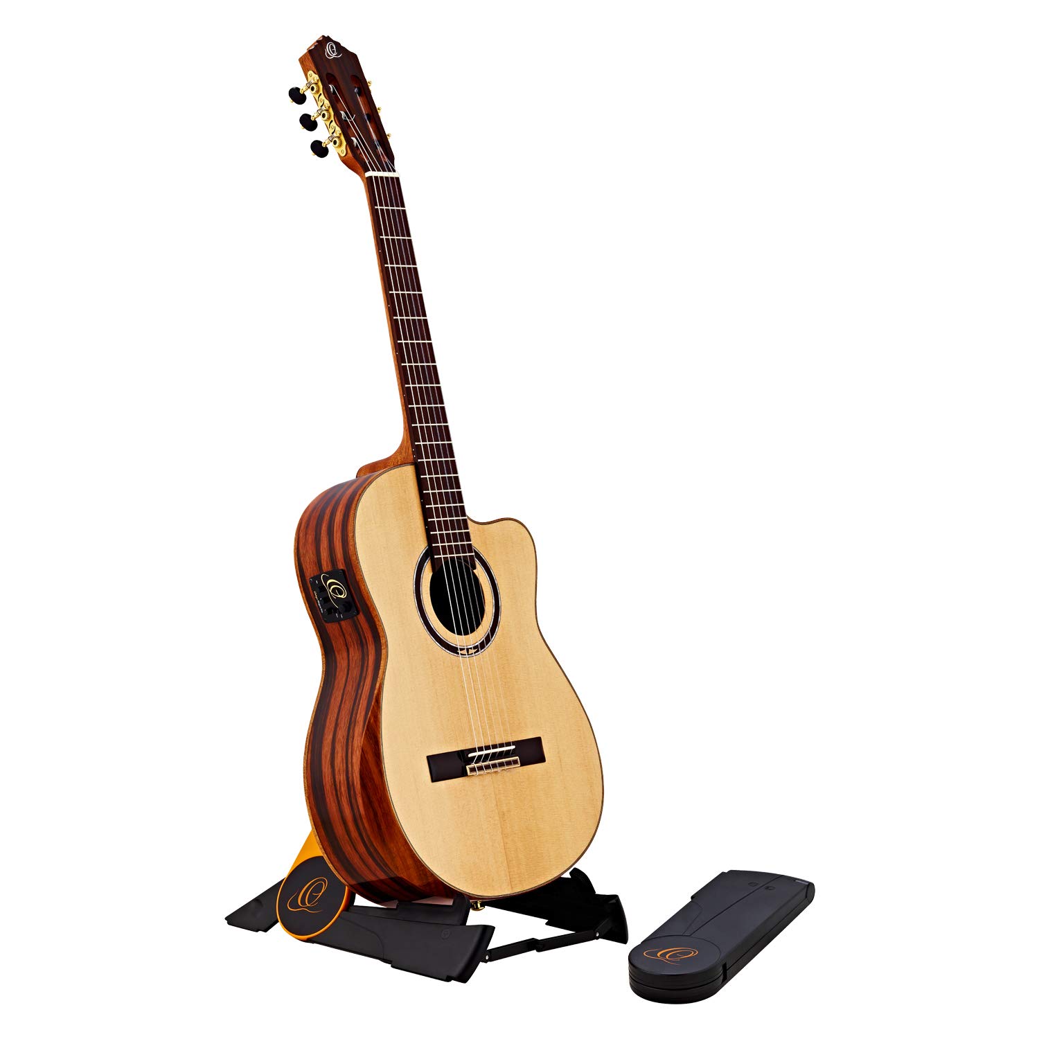 ortega-guitars-opgs-1orbk-supporto-per-chitarra-pieghevole-arancione-nero image 6