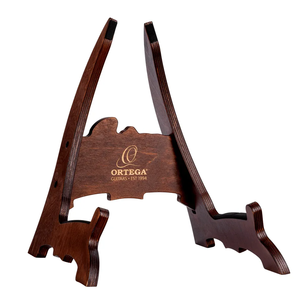 ortega-guitars-owgs-1-supporto-per-chitarra-in-legno-di-mogano-marrone image 1
