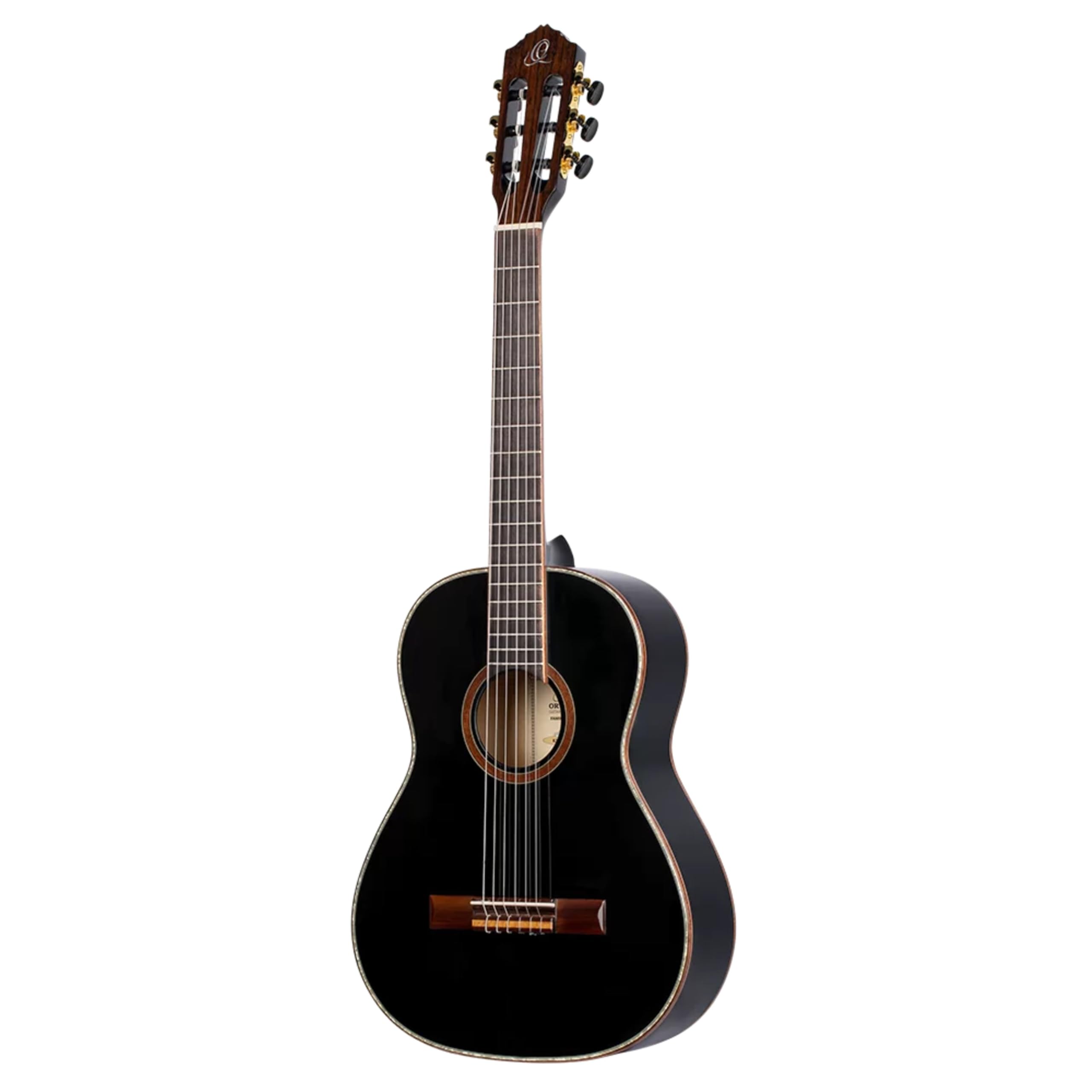 ortega-guitars-r221bk-3-4-chitarra-classica-concerto-3-4-nera-mogano-abete-con-g image 4