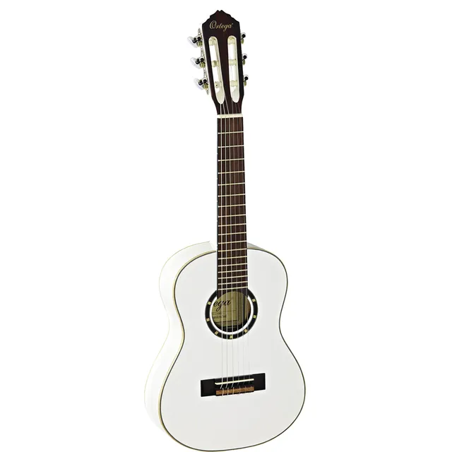 ortega-guitars-r121-1-4-chitarra-classica-bambini-bianca-lucida-con-borsa-deluxe image 1