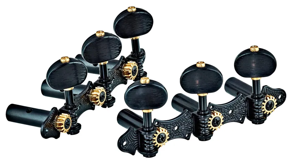 ortega-guitars-otmdlx-bkbk-meccaniche-per-chitarra-classica-nere image 1