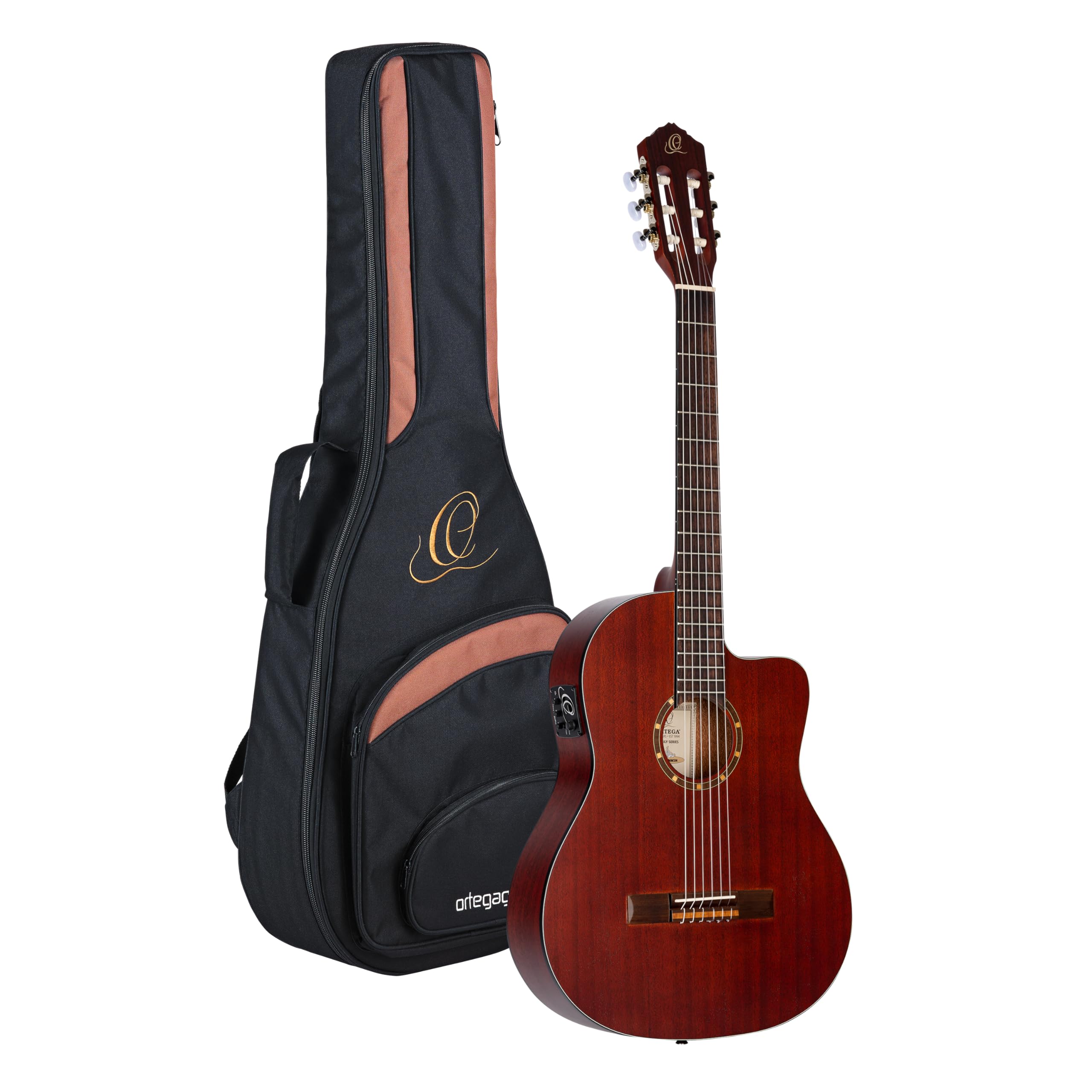 ortega-guitars-rce125mmsn-chitarra-classica-concerto-thinline-elettroacustica-ma image 1