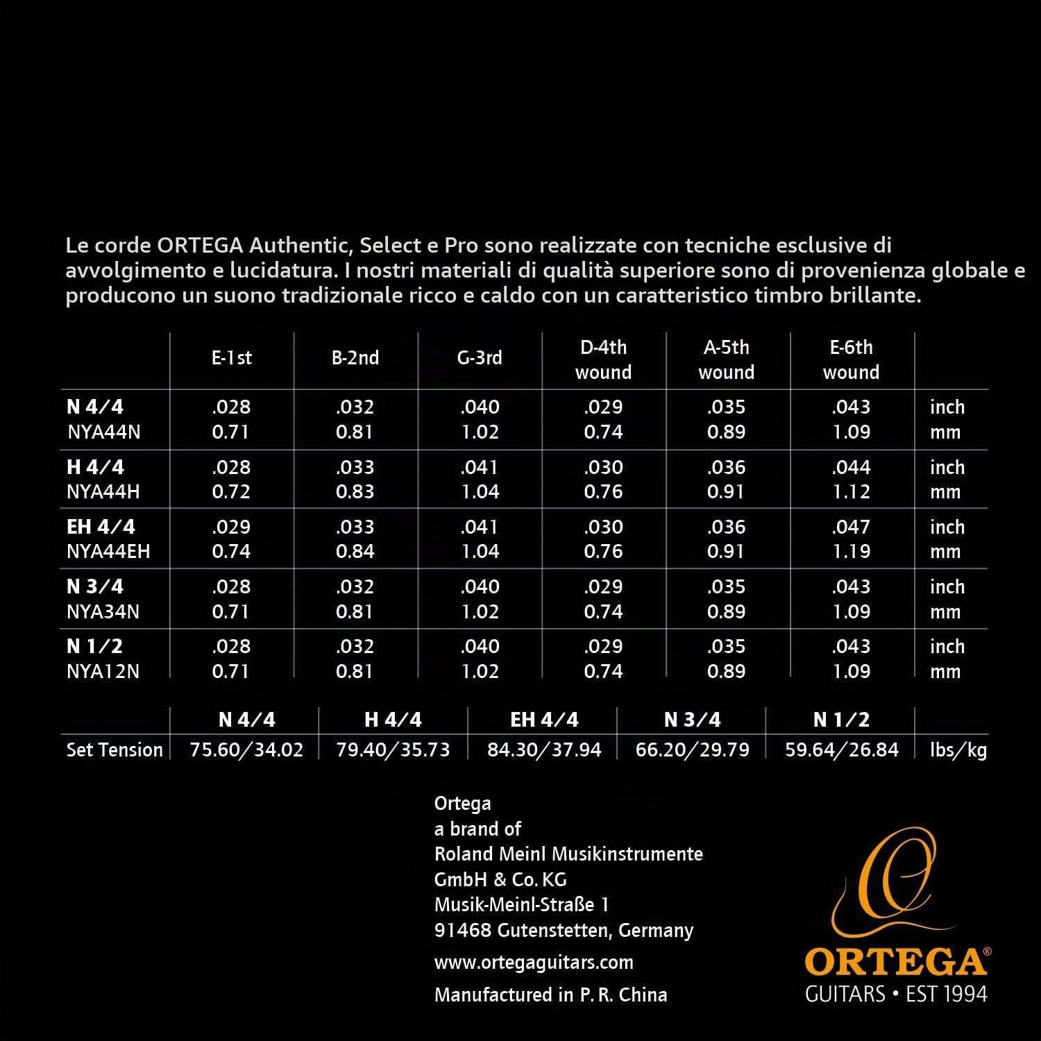 ortega-corde-in-nylon-per-chitarra-classica-toni-caldi-antiruggine image 2