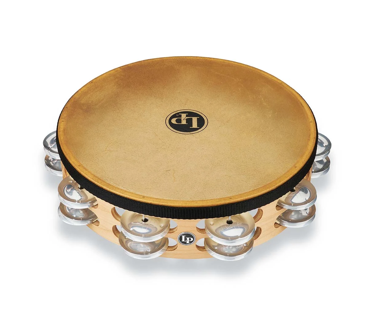 latin-percussion-pro-10-tambourine-alum-doppia-corona-siam-oak-jingle-alluminio image 2