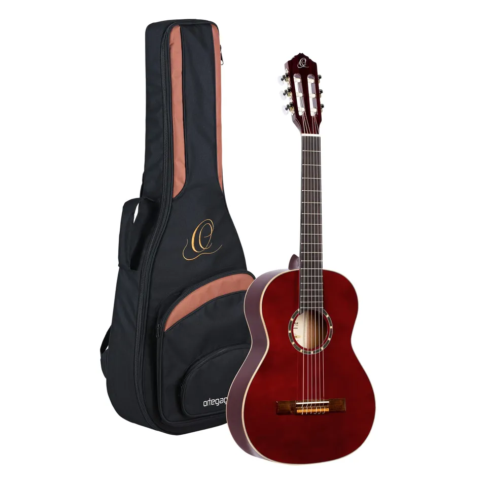 ortega-guitars-r121-3-4wr-chitarra-classica-3-4-rossa-con-gig-bag image 1