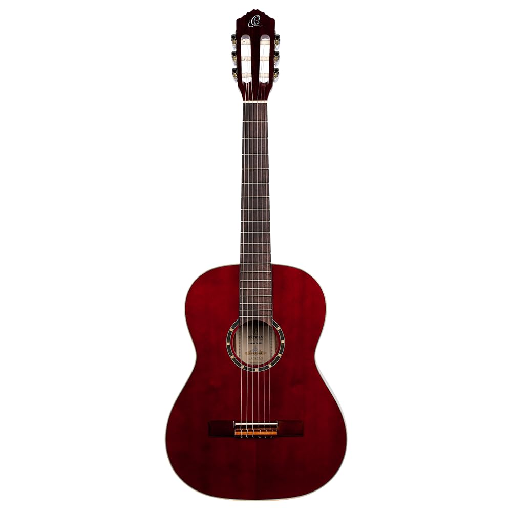 ortega-guitars-r121-7-8wr-chitarra-classica-7-8-rossa-abete-mogano-con-gig-bag image 2