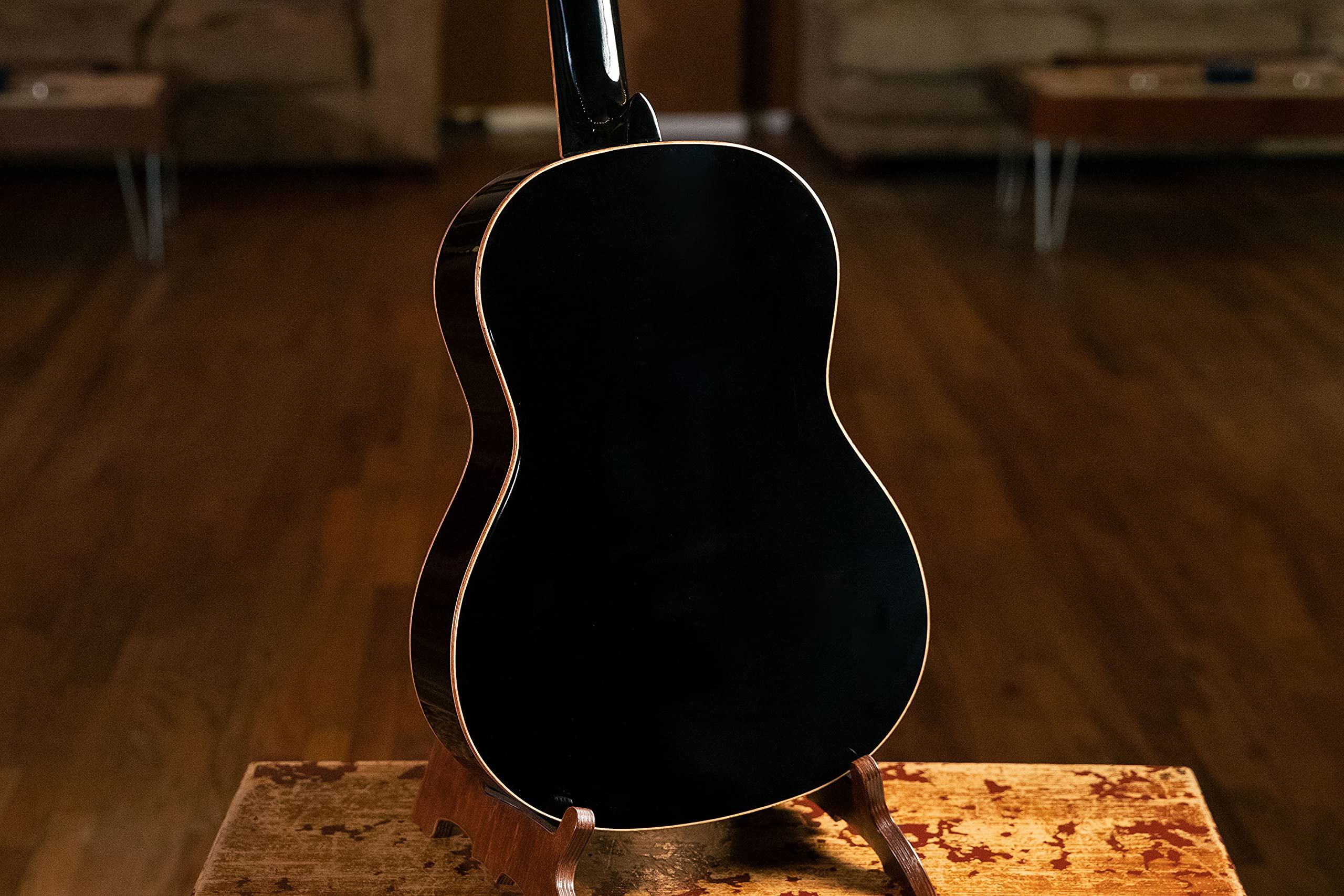 ortega-guitars-r221snbk-chitarra-classica-4-4-slim-neck-nera-con-gig-bag image 2