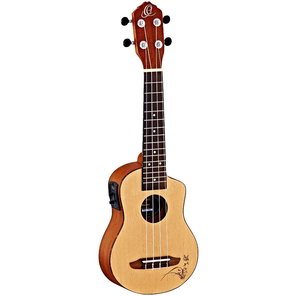 ortega-guitars-bonfire-series-ru5ce-so-ukulele-soprano-elettro-acustico-abete image 1