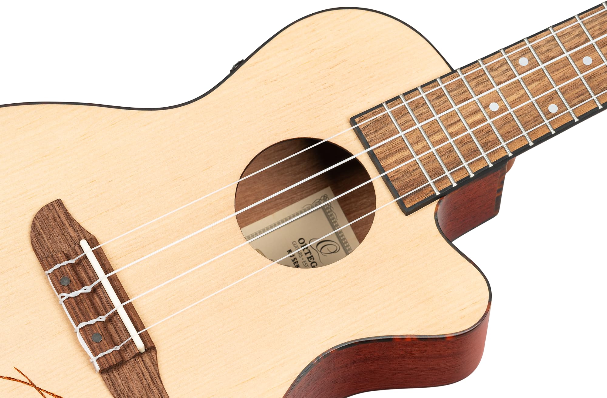 ortega-guitars-ru5ce-ukulele-concerto-elettrificato-cutaway-natural-bonfire-seri image 7